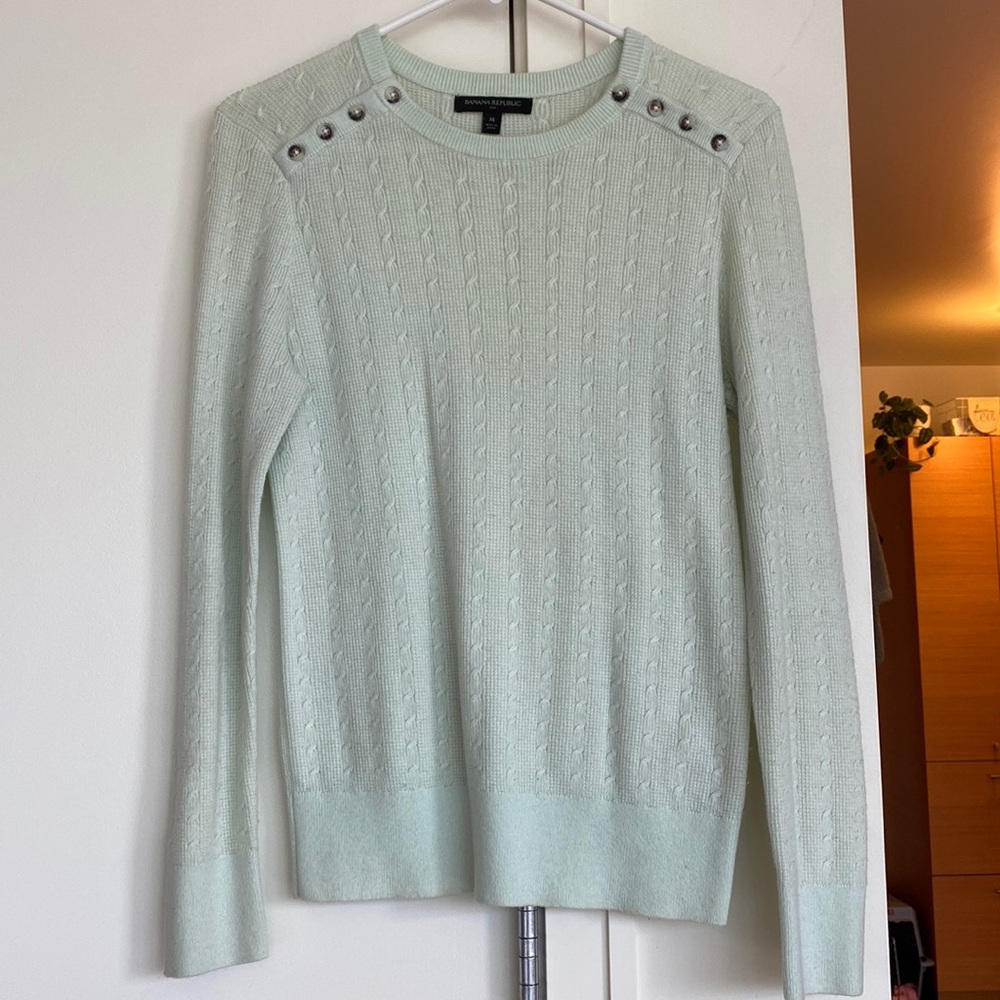 Banana Republic Wool Blend Sweater in Mint
